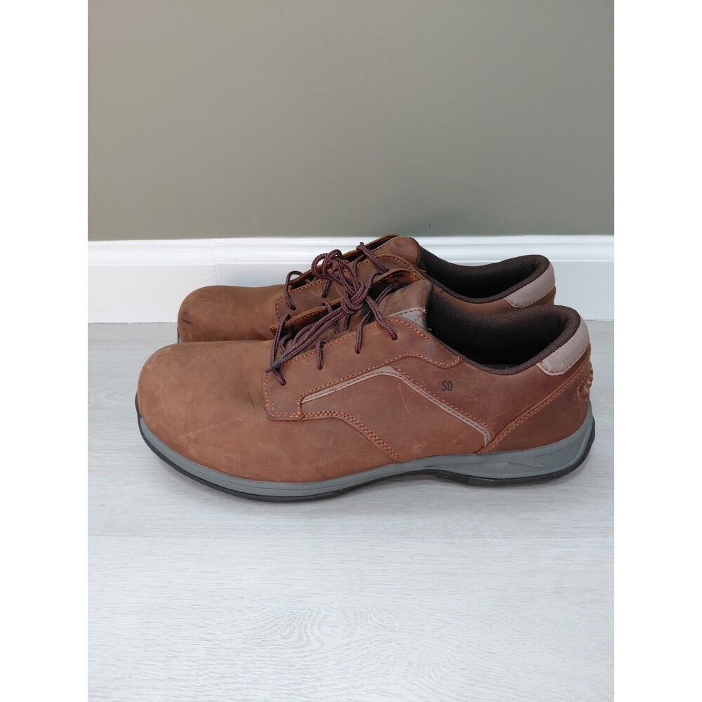 Red Wing Men's Size 13D Brown Leather Steel Toe Work Shoes SD 6708 Oil Resistant
